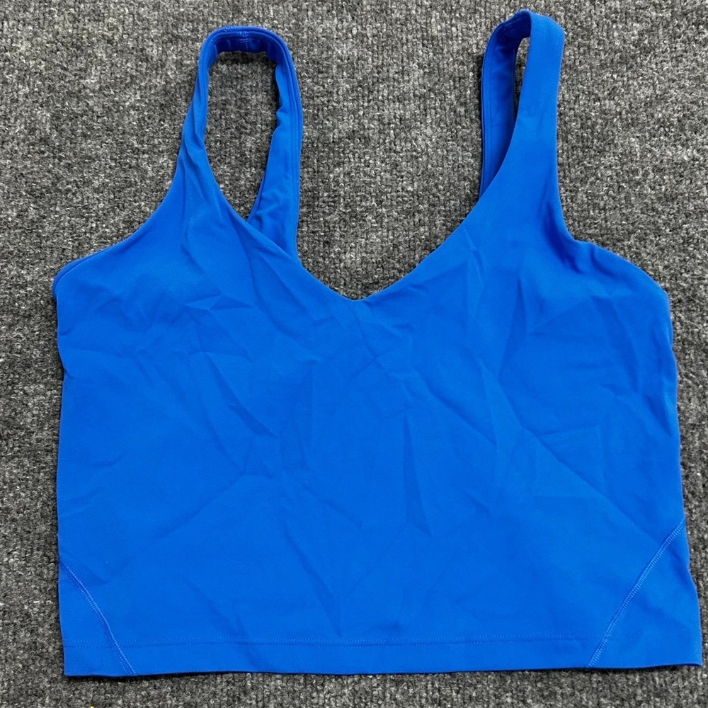 Lululemon Tank Top Womens Size 10 Blue Align Cropped Nulu Athletic Yoga Gym